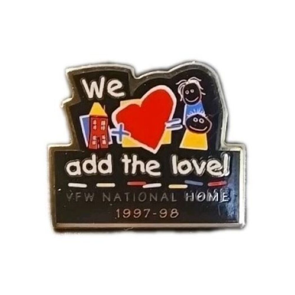 VFW 1997-98 National Home We Add The Love Enamel Lapel Pin